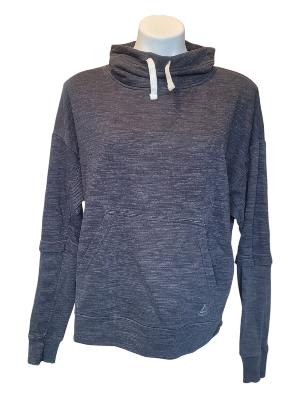 Reebok Womens Medium Dark Grey Mock Neck Swestshirt